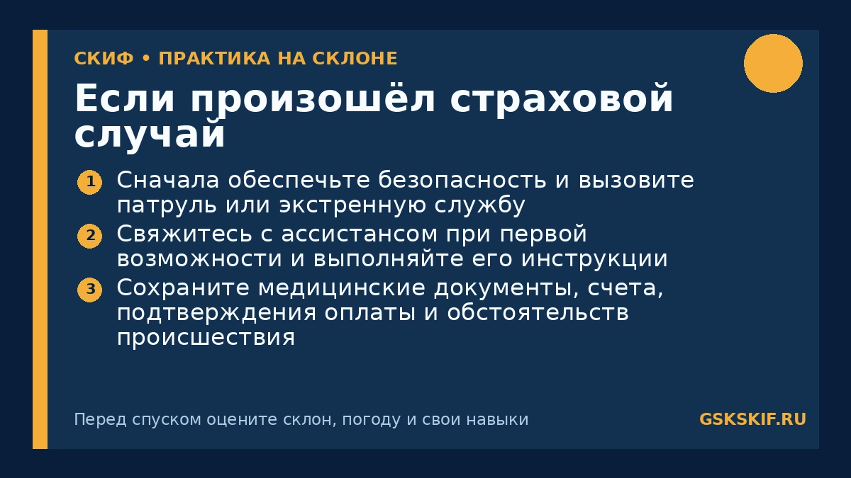 Если произошёл страховой случай — инфографика СКИФ